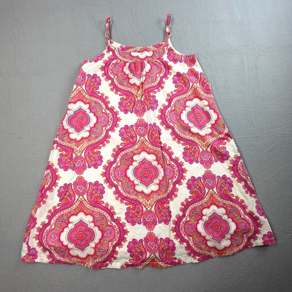 GapKids Pink Paisley Dress Girls S 6-7 Medallion Sleeveless Cotton Boho Summer